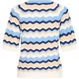 b.young B.YOUNG Dame Strik BYMMORLA Knit DELLA ROBBIA BLUE ZIG ZAG