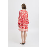 b.young B.YOUNG dame kjole BYJASMINA Dress Flame Scarlett Eth Mix