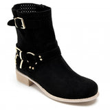 SHOES Malou dame bikerstøvler 9636A Restudsalg Black