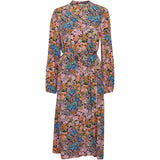 ICHI ICHI dame kjole IHDUNALA Restudsalg Pink multi flower