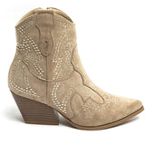 SHOES Jacqueline dame cowboystøvler 9676A Restudsalg Kaki