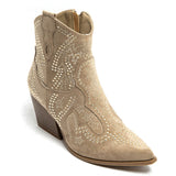 SHOES Jacqueline dame cowboystøvler 9676A Restudsalg Kaki