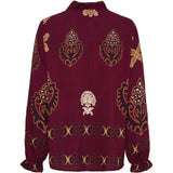 MARTA DU CHATEAU Marta du Chateau dame bluse MdcBrook 7648 Shirt Bordeaux3257tpk