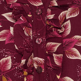 MARTA DU CHATEAU Marta du Chateau dame bluse MdcJoceline 5891 Shirt Bordeaux840TPN