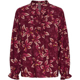 MARTA DU CHATEAU Marta du Chateau dame bluse MdcJoceline 5891 Shirt Bordeaux840TPN