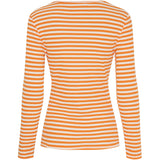 MARTA DU CHATEAU Marta du Chateau dame langærmet T-Shirt MdcJosiane 49066 LS Tee Arancio/Greggio