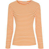 MARTA DU CHATEAU Marta du Chateau dame langærmet T-Shirt MdcJosiane 49066 LS Tee Arancio/Greggio