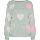 MARTA DU CHATEAU Marta du Chateau dame strik MdcAmarante 64023 Knit Aqua/Panna/Pink
