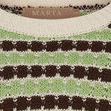 MARTA DU CHATEAU Marta du Chateau dame strik MdcNivelle KNA110M Knit Moro/Erba