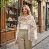 MARTA DU CHATEAU Marta du Chateau dame tørklæde MdcBarbera FA37240 Scarf Beige