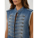 MARTA DU CHATEAU Marta du chateau Dame Vest MDCHOLIDAY 268678 Vest Denim