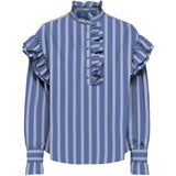 ONLY ONLY dame bluse ONLMALOU Restudsalg Wedgewood white