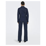 ONLY ONLY dame jakke ONLELLE Jacket Dark Blue Denim Detail RINSE