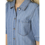 ONLY ONLY dame kjole ONLASTA Dress Light Blue Denim STRIPE