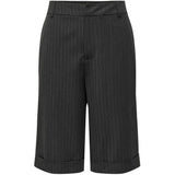 ONLY ONLY dame shorts ONLCANA Restudsalg Dark Grey Melange WHITE PINSTRIPE