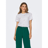 ONLY ONLY dame t-shirt ONLKETTY T-shirt Bright White HEART