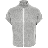 ONLY ONLY dame vest ONLBIANCA Vest Medium Grey Melange Silver Zip