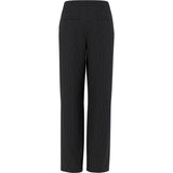 PIECES PIECES DAME BUKSER PCFALKA Pant Black White Pinstripe
