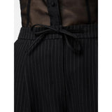 PIECES PIECES DAME BUKSER PCFALKA Pant Black White Pinstripe