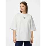 PIECES PIECES DAME T-SHIRT PCMUNA T-shirt Bright White Black Embroidery