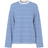 PIECES PIECES dame Bluse PCSADIE Blouse Cloud Dancer NAUTICAL BLUE