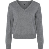 PIECES PIECES dame bluse PCNATALIE Knit Medium grey melange