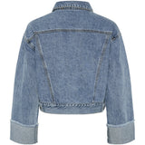 PIECES PIECES dame jakke PCSALLY Restudsalg Medium blue denim