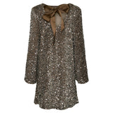 PIECES PIECES dame kjole PCKAM Restudsalg Morel Silver sequins