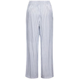 PIECES Pieces dame bukser PCPIA Pant Bright White Stripes:Navy Blazer