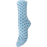 PIECES Pieces dame strømper PCSEBBY Socks Chambray Blue MINI DOTS IN MARITIME