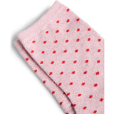 PIECES Pieces dame strømper PCSEBBY Socks Flushing Pink SMALL DOTS IN FLAME SCARLET