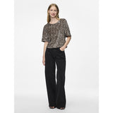 PIECES Pieces dame top PCKAM Restudsalg Morel Silver sequins