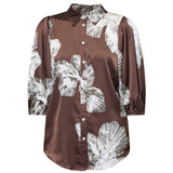 Sisters Point SISTERS POINT dame skjorte ELLA Shirt Brown flower
