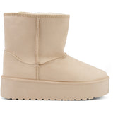 SHOES Tulle dame bamsestøvler 6432 Restudsalg Beige