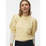 Vero Moda VERO MODA Dame Pullover VMDoffy Knit Golden Haze WHITE MELANGE