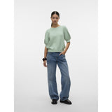 Vero Moda VERO MODA Dame Pullover VMDoffy Knit Birds Egg Green MELANGE