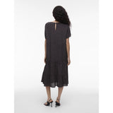 VILA VILA dame kjole VIABIA Dress Black SMALL FLOWERS