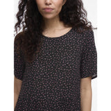 VILA VILA dame kjole VIABIA Dress Black SMALL FLOWERS
