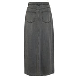 VILA VILA dame nederdel VIKIKI Skirt Medium Grey Denim