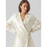 Vero Moda VMMATHILDE LS LONG JACKET D1 Restudsalg Cannoli Cream