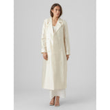 Vero Moda VMMATHILDE LS LONG JACKET D1 Restudsalg Cannoli Cream