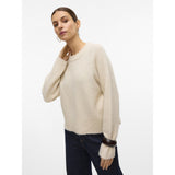 Vero Moda Vero Moda Dame Pullover VMBANG Pullover Birch Detail MELANGE