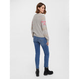 Vero Moda Vero Moda dame strik VMCANDYCANE Knit Ash W. MELANGE + SNOW WHITE+CHINESE RED+HOT PINK+G