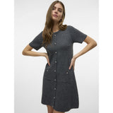 Vero Moda Vero Moda dame strik kjole VMJOHANNA Dress Medium grey melange