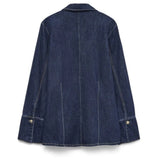 Vero Moda Vero moda dame overskirt VMNIKKA Shirt Dark Blue Denim