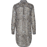 ICHI ICHI dame skjorte IHCHIFFY Restudsalg Sandshell Black Leo