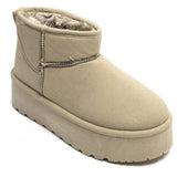 SHOES Agathe dame bamsestøvler 8906 Restudsalg Kaki