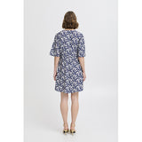 b.young B.YOUNG dame kjole BYIBINE Dress Medieval Blue Ditsy Mix