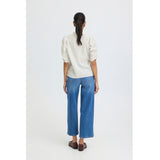 b.young B.YOUNG dame skjorte BYFFION Shirt WHITE BLUE BLUEBERRIES