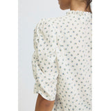 b.young B.YOUNG dame skjorte BYFFION Shirt WHITE BLUE BLUEBERRIES